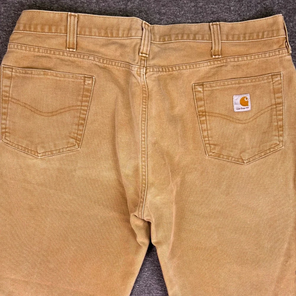 Carhartt‎ Pants Mens 40x30 Tan Duck Canvas Relaxed Workwear Brown Rugged Utility